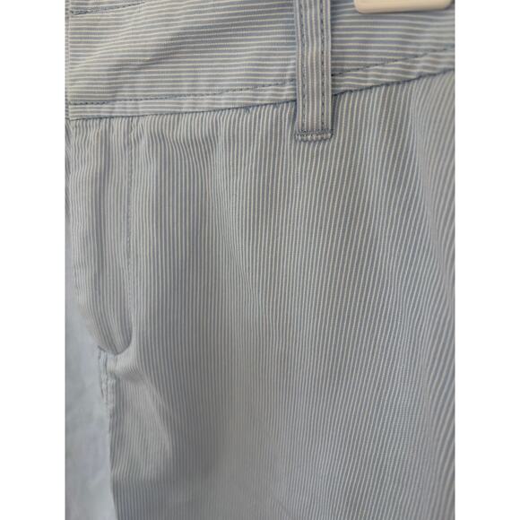 Merona Blue White Seersucker Stripe Skirt Size 8 Cotton Preppy Summer - Picture 4 of 7